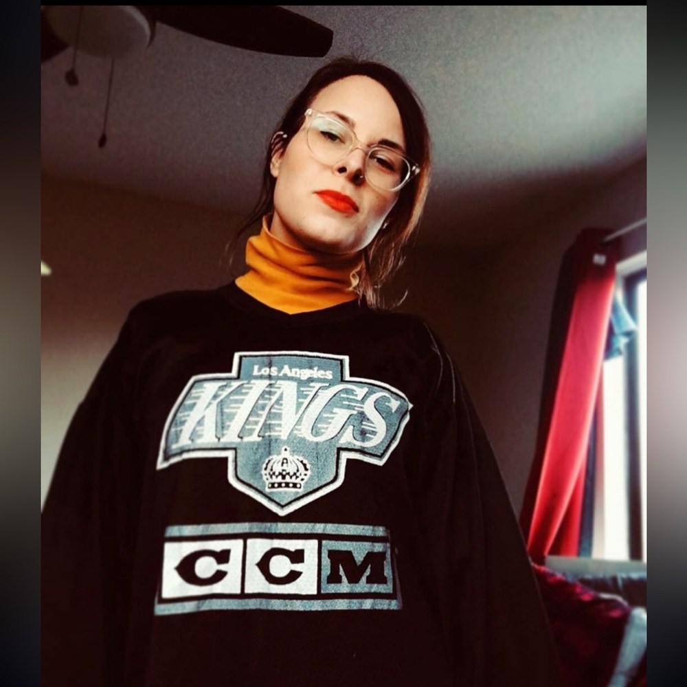 1990s Black Los Angeles Kings Long Sleeve Jersey